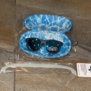 Babiators Blue Polarized Sunglasses with Case and glasses strap